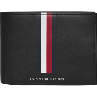 Tommy Hilfiger Maroquinerie - Portefeuille homme Tommy Hilfiger 3 volets cuir noir - Portefeuille & Porte cartes HOMME Tommy Hilfiger Maroquinerie