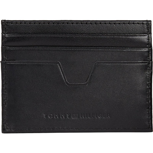 Tommy Hilfiger Maroquinerie - Porte carte en cuir noir - Porte cartes portefeuille homme