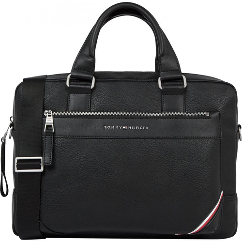 Tommy Hilfiger Maroquinerie - Porte-documents effet grainé noir - Porte-documents HOMME Tommy Hilfiger Maroquinerie