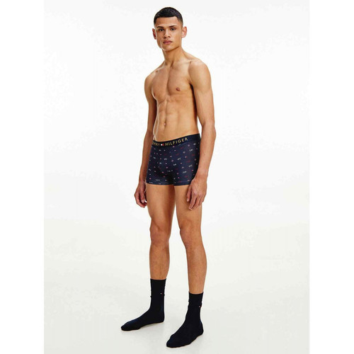 Set boxer logote & paire de chaussettes - Bleu Tommy Hilfiger Underwear en coton