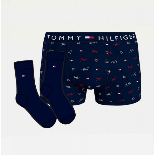 Tommy Hilfiger Underwear - Set boxer logote & paire de chaussettes - Sous vetement homme tommy hilfiger
