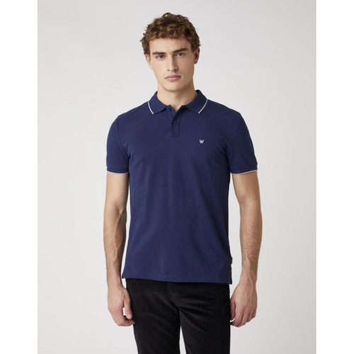 Wrangler - SS Polo Tee Bleu Marine - T shirt polo homme