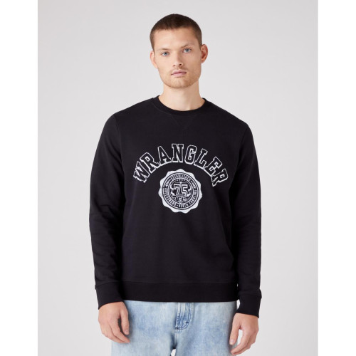 Wrangler - Sweatshirt en coton pour homme - Soldes Mencorner