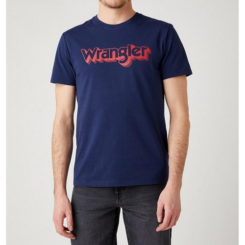 Wrangler - T-Shirt Homme SS Logo Tee - Wrangler Vêtements Homme