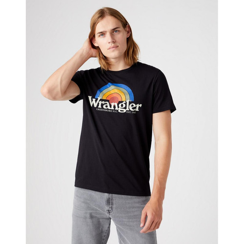 Wrangler - T-Shirt noir Homme - Wrangler Vêtements Homme